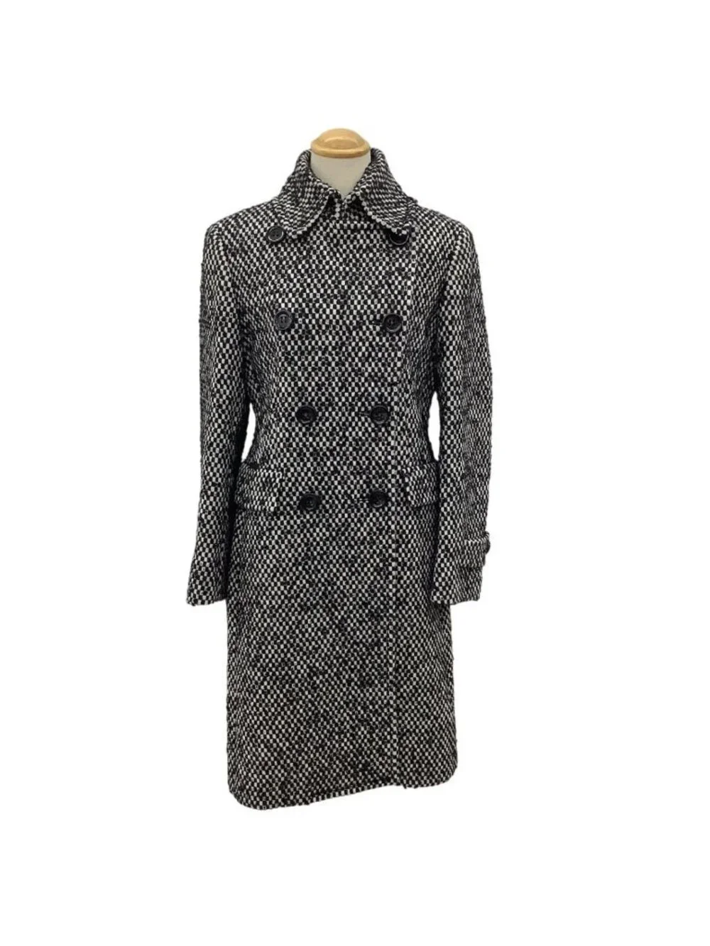 Max Mara Coat White Black 42